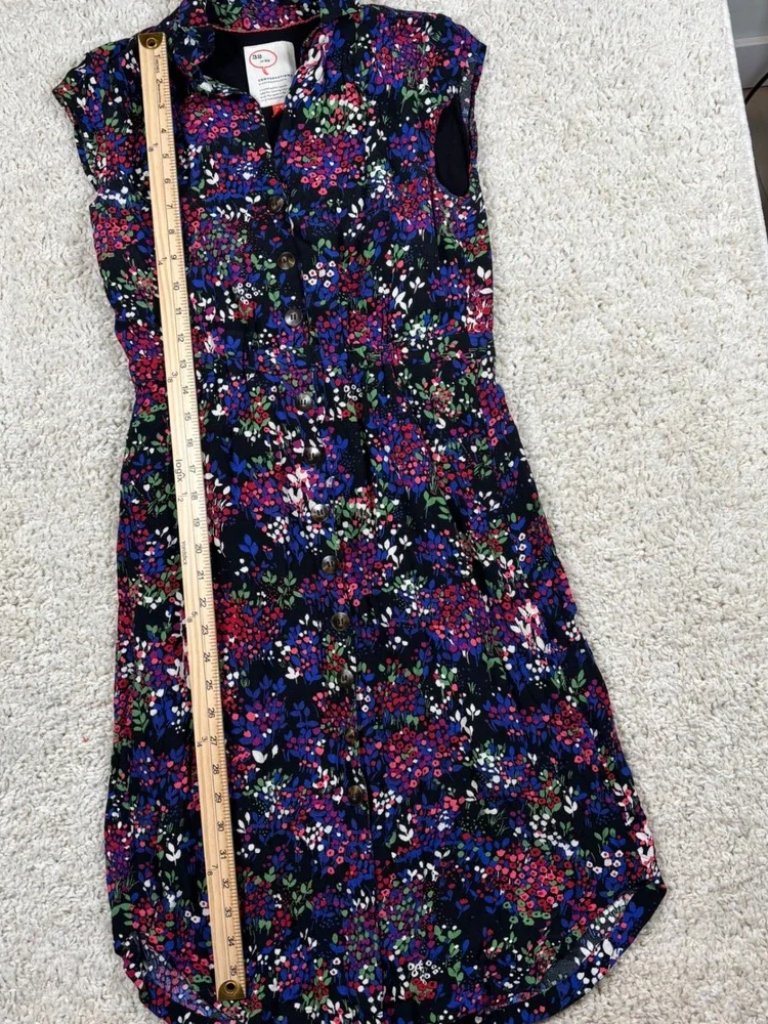 Conversations By Anthropologie 32 Of 52 Floral Button Smocked Dress Women Us 4